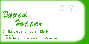 david hotter business card